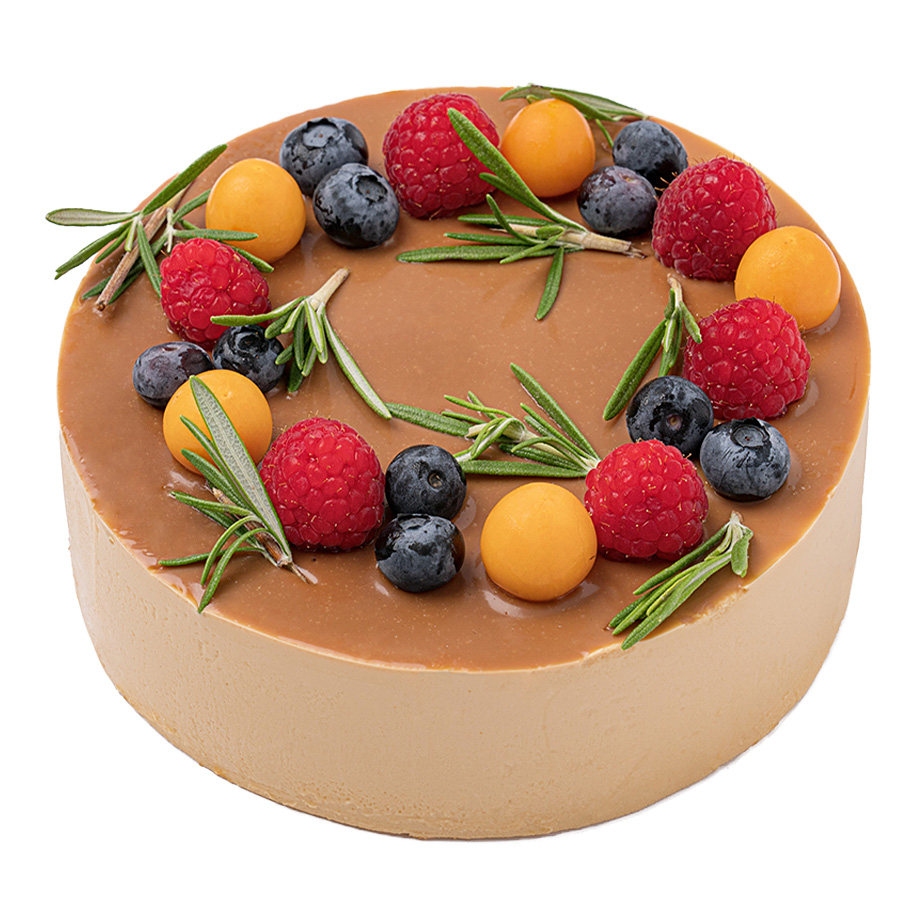 Карамельный чизкейк с ягодами Карамельный чизкейк с ягодами